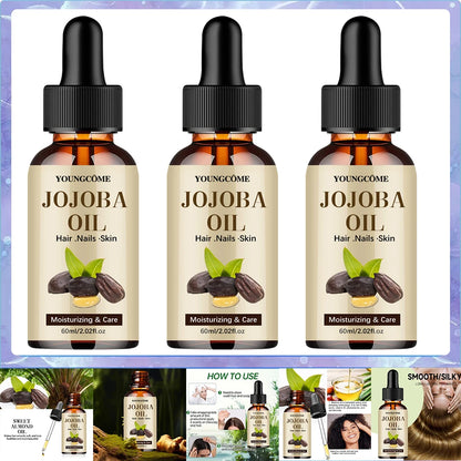 Organic Jojoba Oil, Pure Moisturizing Oil For Face, Hair, Skin Nails | Natural Cold Pressed Hexane Free Carrier Oil Hair...