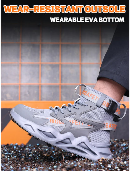 Work Safety Boots Men Indestructible Steel Toe Cap Safety Shoes Breathable Work Sneakers Protective Work Shoes Footwear...