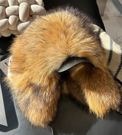 Natural Raccoon Fur Caps Russian Hat Unisex Trapper Fur Cap Aviator Trooper Winter Thickened And Warm Flaps Ski Hat Bomber Hats