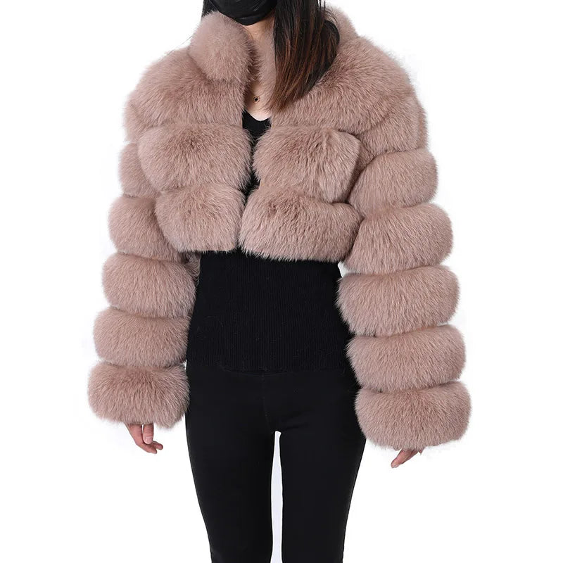 MAOMAOKONG 2025 Trend New Real Fur Coat Natural Fox Fur Women's Winter Coats Short Jackets Female Clothing Vests Fashion