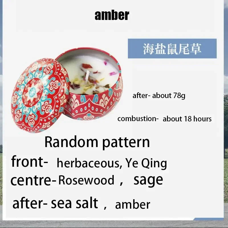 Gbbma A box of notes Scented candles Use natural dried flowers candles For indoor aromatherapy