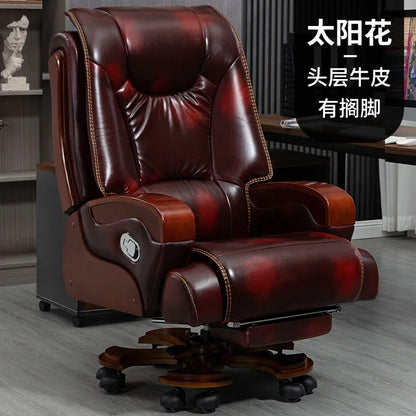 HSN boss chair office home computer leather can lie down comfortably sedentary backrest to class chair seat | Kimlud...