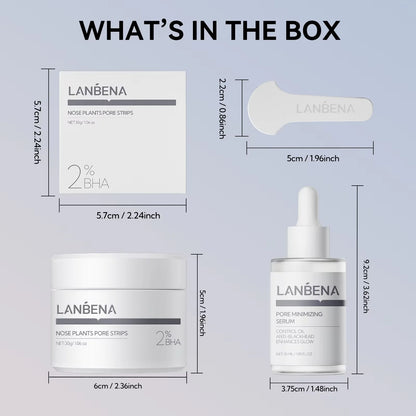 LANBENA Blackhead-Removing Mud Mask Pore-Shrinking Essence Toner Set | Kimlud Premium Lanbena