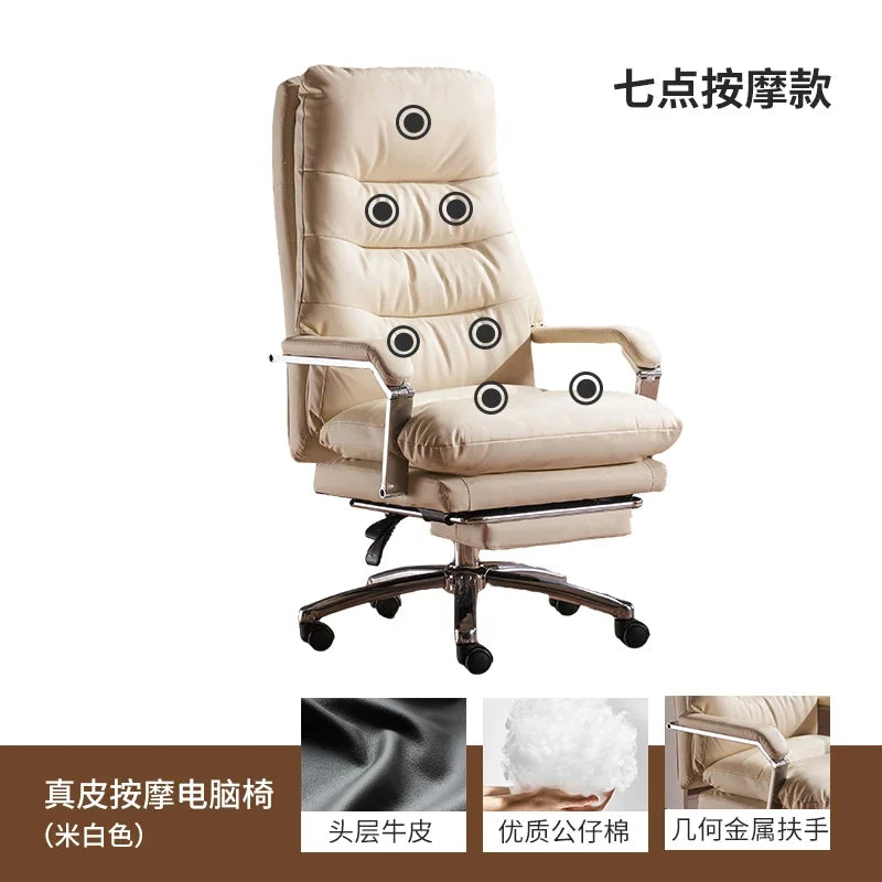 Modern Ergonomic Chair Comfy Nordic Designer Executive Footrest Backrest Wheels Chair Lazy Ergonomic Cadeira Gamer Furniture - Kimlud