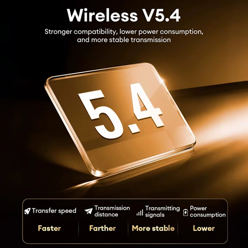 PAXA OpenAir5 HD Wireless Bluetooth 5.4 Earphones LED Power Display Hi-Fi Stereo Touch OWS Headphones Sports Game Music  Headset