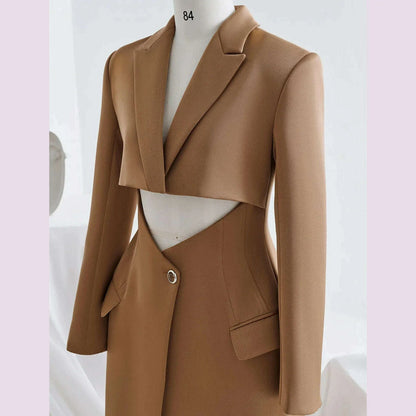 2024 New Women Blazers Fashion 3D flower decoration purple Blazer Elegant ladies notched collar Long Sleeve Suit Coat Y4831