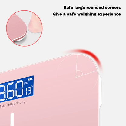 Human Scale HD Display Electronic Weight Scale USB Charging Battery-powered Precision Tool for Home Office Supplies Adult Health - Kimlud