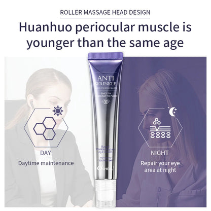 O'CHEAL Anti Wrinkle Anti Dark Circle Eye Cream Roller Massager Moisturizing Eye Bags Anti Aging Hyaluronic Acid Eye...
