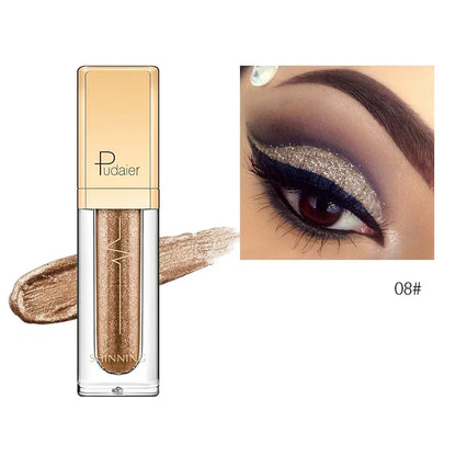 New Make Up Liquid Eyeshadow Waterproof Glitter Pigments Purple Gold Metalic Women Beauty Gel Eye Shadow Cream 18 Colors...