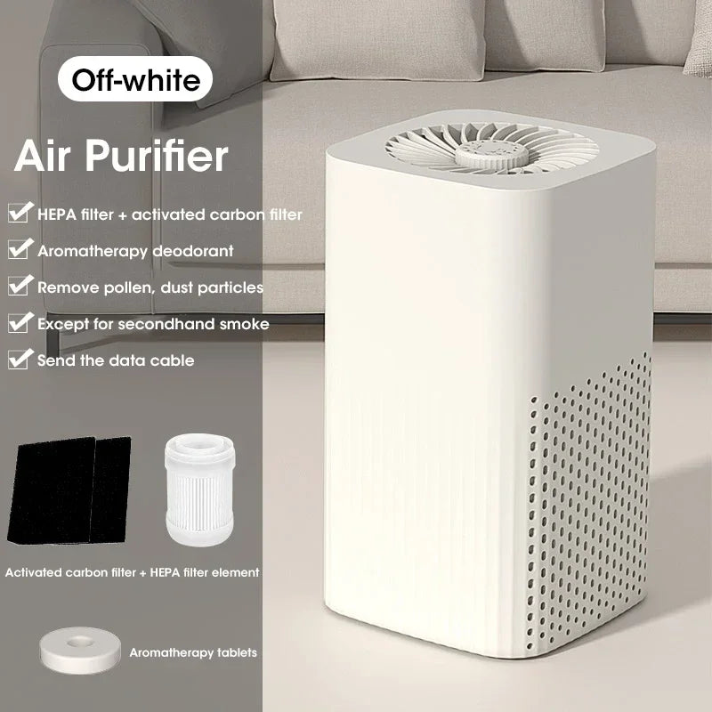 Smart Air Purifier Desktop Air Purification Eliminate Formaldehyde Smoke Dust Quickly Removes Odors HPEA Filtration Low Noise
