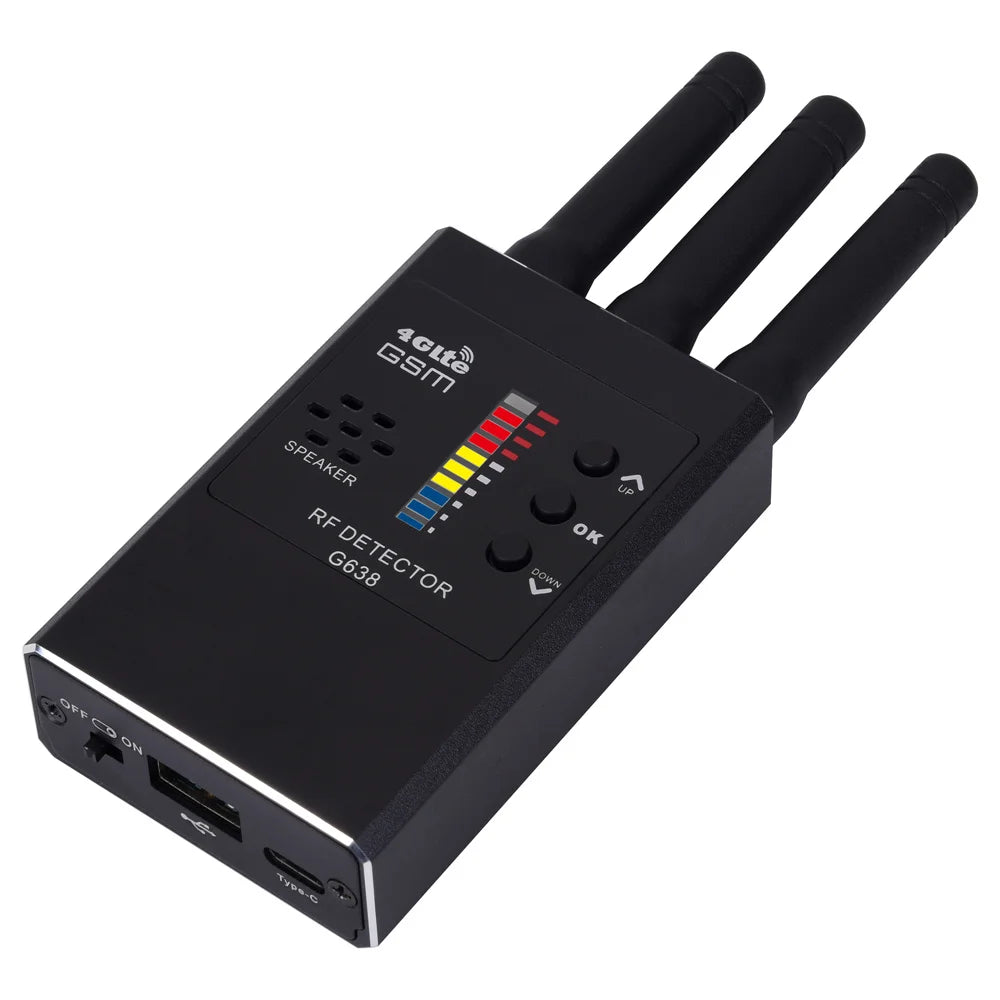 G638 Anti Spy Wireless RF Signal Detector Bug GSM GPS Tracker Hidden Camera Eavesdropping Device Military Professional...