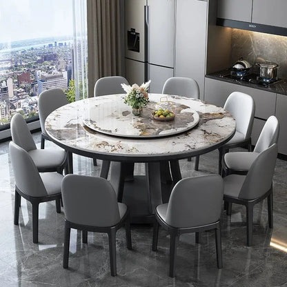 Marble Round Dining Table Nordic Luxury Style Minimalist Modern Dining Table Legs Space Savers Mesa Comedor Home Furniture - Kimlud