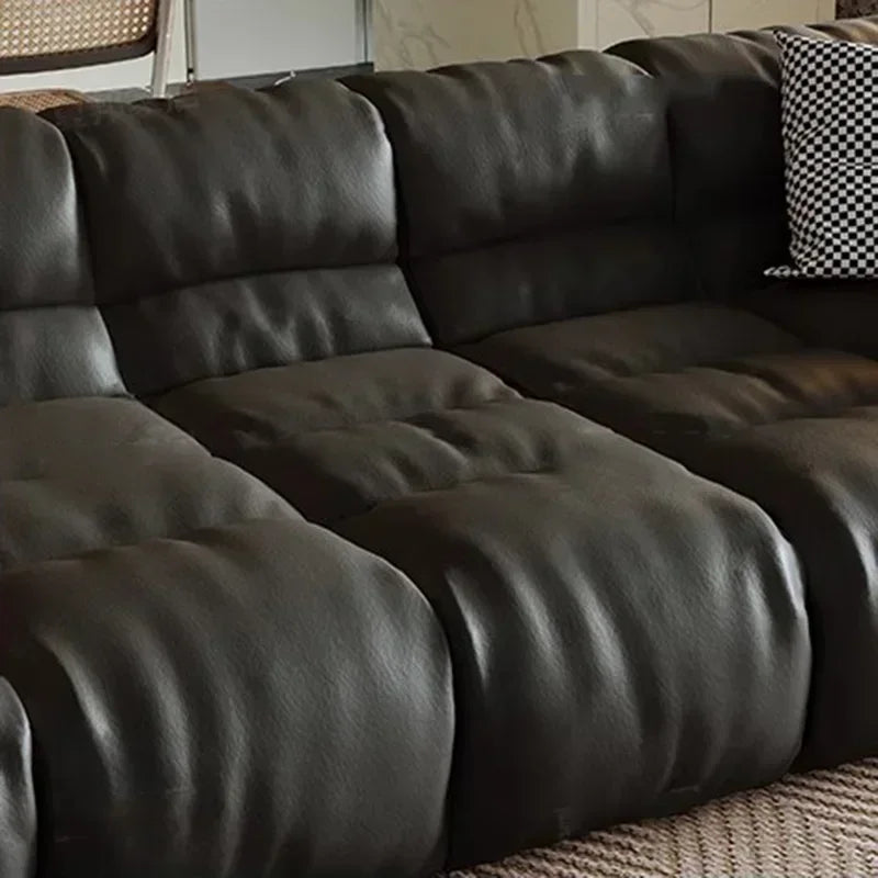 Puff Leather Sofa Bedrooms Comfortable Reclining Luxury Designer Lazy Sofa Modern Minimalist Sofy Do Salonu Home...