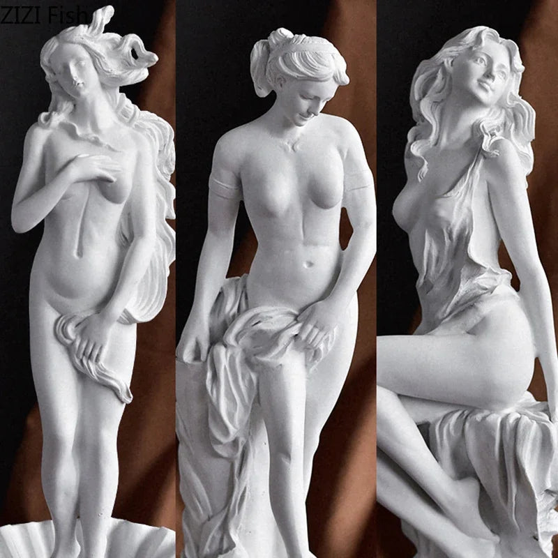 Mythological Figures Venus Goddess Statue Desk Decoration Ornaments Creative Characters Resin Sculpture Room Aesthetic Decor - Kimlud