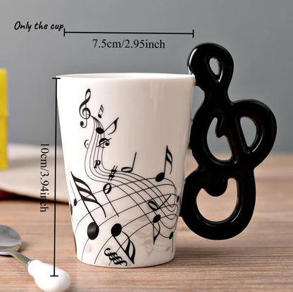 1pcs Ceramic Music Cup Mug Electric Guitar Instrument Creative Coffee Cup Enamel Porcelain Guitar Violin Style | Kimlud...