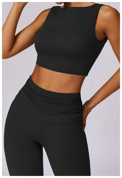 High Strength Sports Bra Shockproof Crop Top Anti-sweat Fitness Top Women Yoga Bra Backless Push Up Sport Top Gym Workout Top - Kimlud