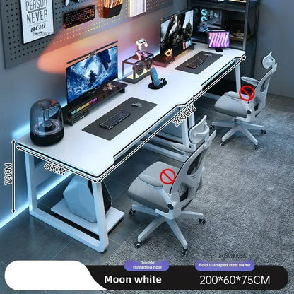 Modern Double Computer Desks Home Desktop E-sports Gaming Table Bedroom Simple Desk Student Study Tables Office Furniture EE Z - Kimlud