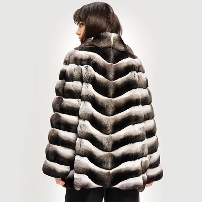 Nature Rex Rabbit Fur Jackets For Womens Real Rex Rabbit Fur Coat With Lapel  New Arrivals Real Rabbit Fur Jacket