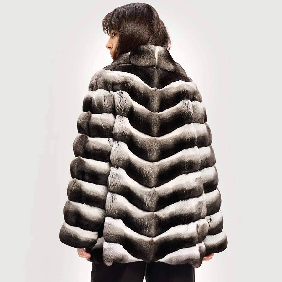 Nature Rex Rabbit Fur Jackets For Womens Real Rex Rabbit Fur Coat With Lapel  New Arrivals Real Rabbit Fur Jacket