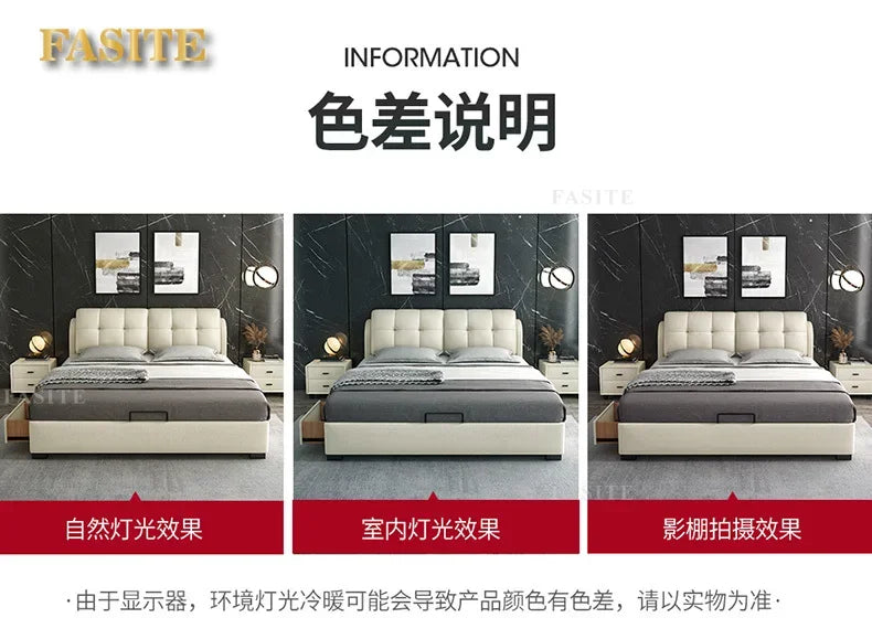Premium High-quality New Arrival Technology Fabric Bed Small Unit, Master Bedroom, Large Bed, Light Luxury Nordic Fabric Bed