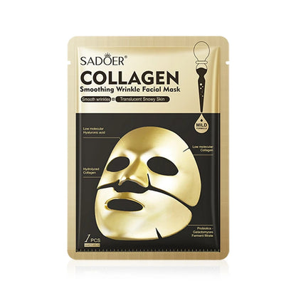 SADOER Golden Collagen Facial Masks Moisturizing Anti-Aging Anti Wrinkles Face Mask Sheet Collagen Masks Skin Care Product