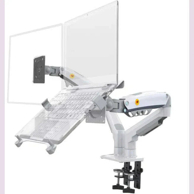 NB F160 10-17.3" laptop mount 360 rotate 10"-27" air press full motion gas strut lcd tv table screen STAND monitor desk support