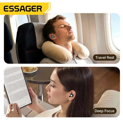 ESSAGER Noise Cancelling Ear Plugs for Sleeping Soft Silicone Sleep Earplugs Noise Reduction Earbuds for Sleep Work Study Travel - Kimlud