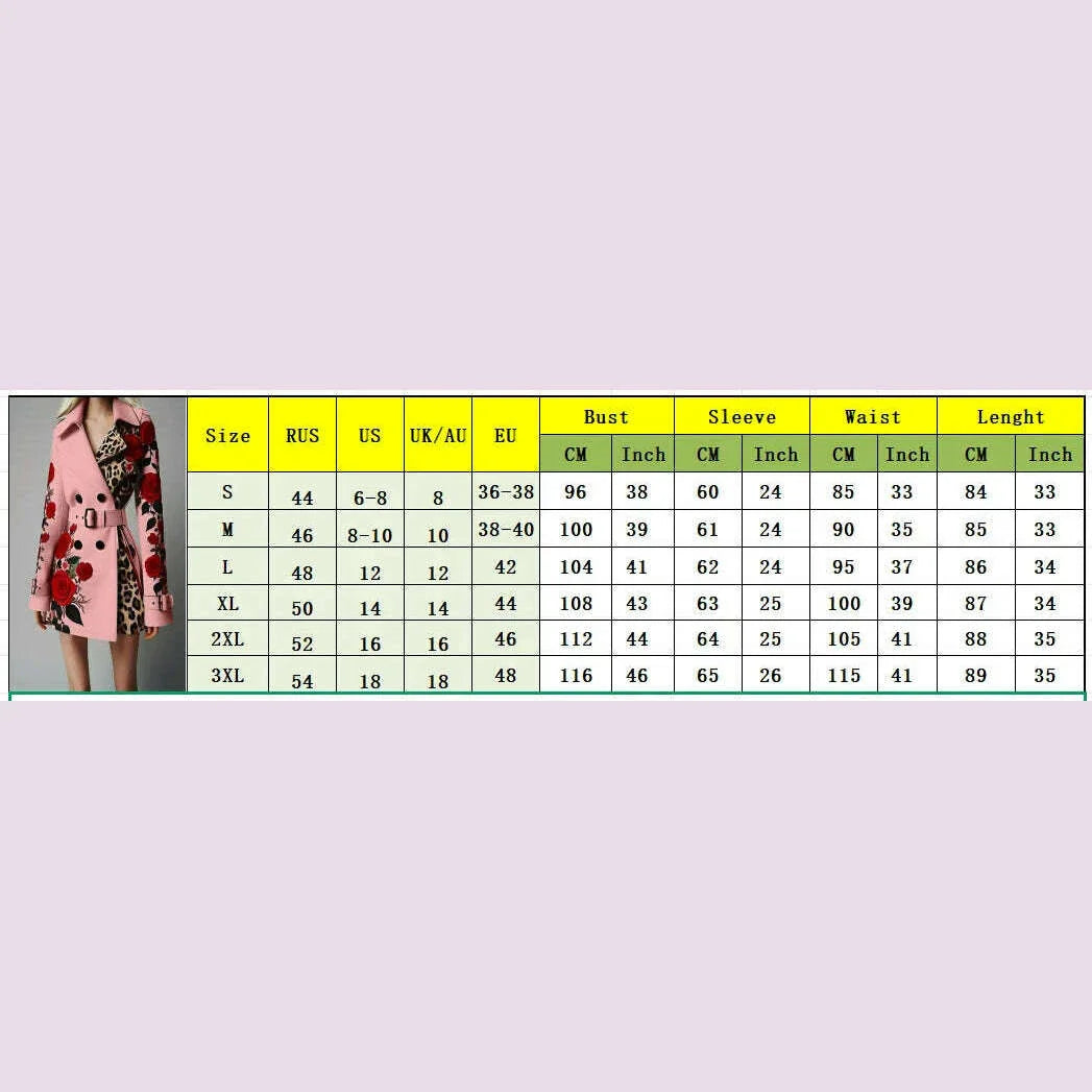 New Women's Spring Rose Leopard Print Suits Spring Office Elegant Slim Long Sleeve Coats Clothing With Belt For Women 2025 White