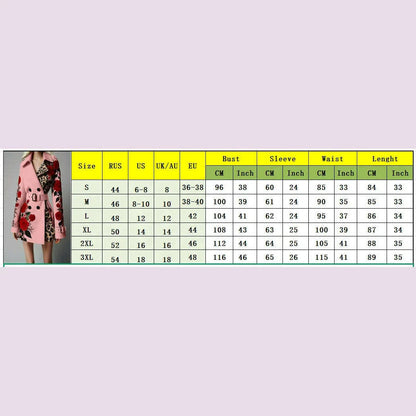 New Women's Spring Rose Leopard Print Suits Spring Office Elegant Slim Long Sleeve Coats Clothing With Belt For Women 2025 White