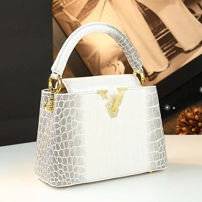 2025 New Crocodile Pattern Leather Women Handbags Luxury Fashion Small Shoulder Messenger Bag Portable Crossbody Shell...