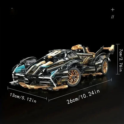 1690 Piece V12 Model Car Building Block Set - Upgraded Version, Durable Abs Material, Perfect Choice for Home Decoration and Gifts, Christmas/Halloween