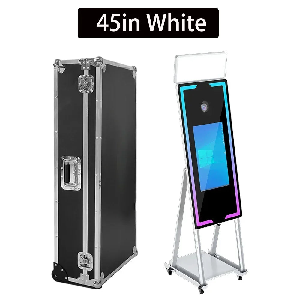 2025 Newest Smart Operation Touch Screen Portable 65 Inch Mirror Magic Photo Booth Machine for Wedding Christmas Party Activity - Kimlud