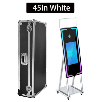 2025 Newest Smart Operation Touch Screen Portable 65 Inch Mirror Magic Photo Booth Machine for Wedding Christmas Party Activity - Kimlud