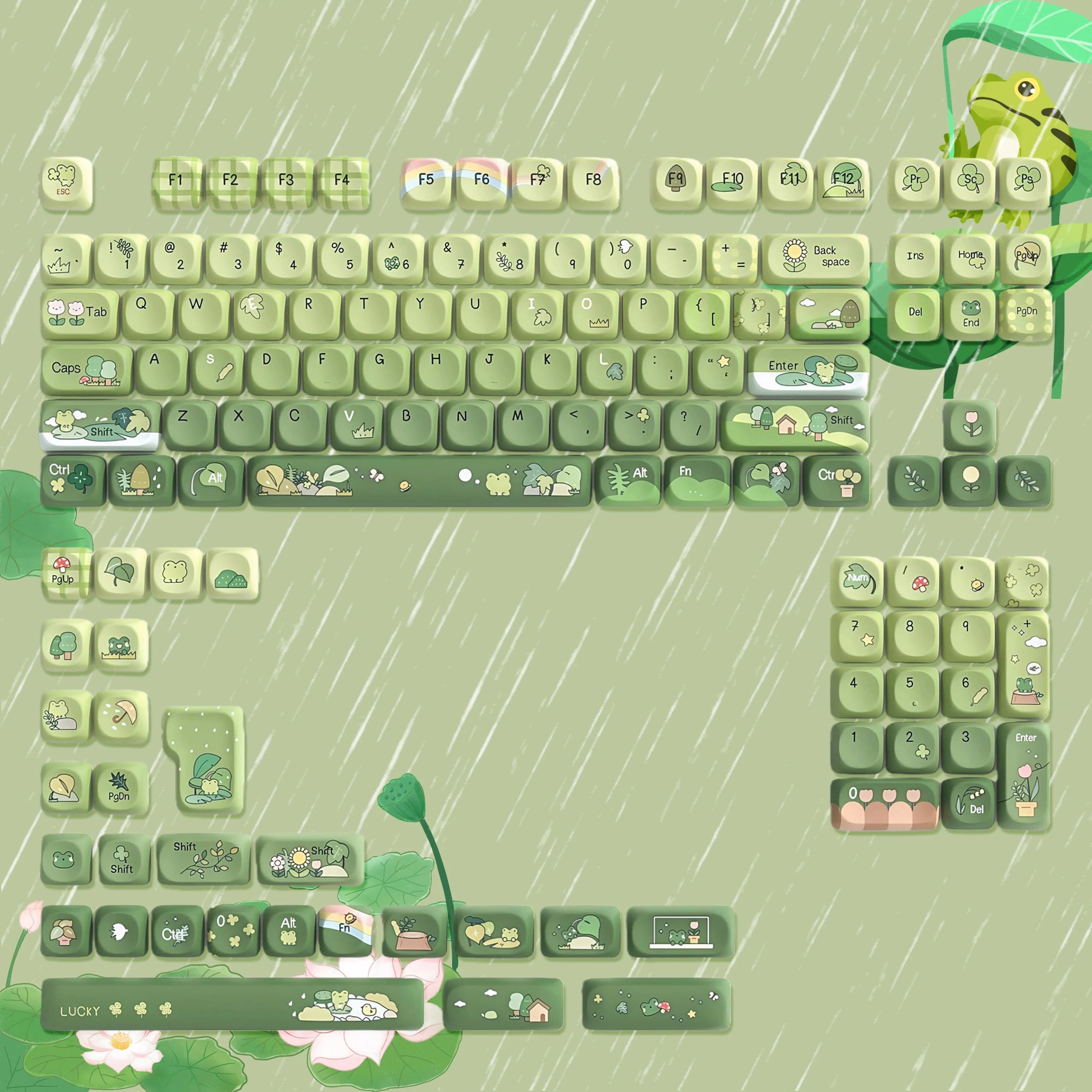 125 Keys Milky Way White Dye-Sublimation Keyboard Keycaps MOA Profile Cute PBT Key cap for Cherry MX Switches Gaming Keyboard