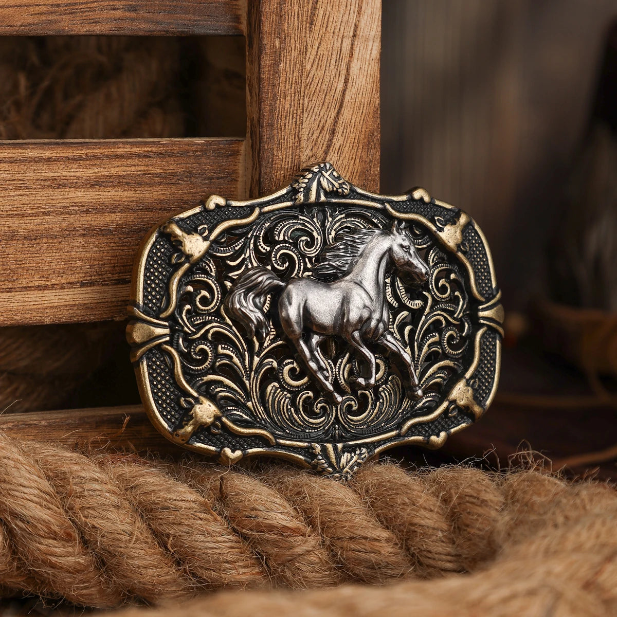 A Western Cowboy-Style Belt Buckle with a Metal Buckle and a Horse Relief Belt Buckle Is a Complete Success | Kimlud Mid...