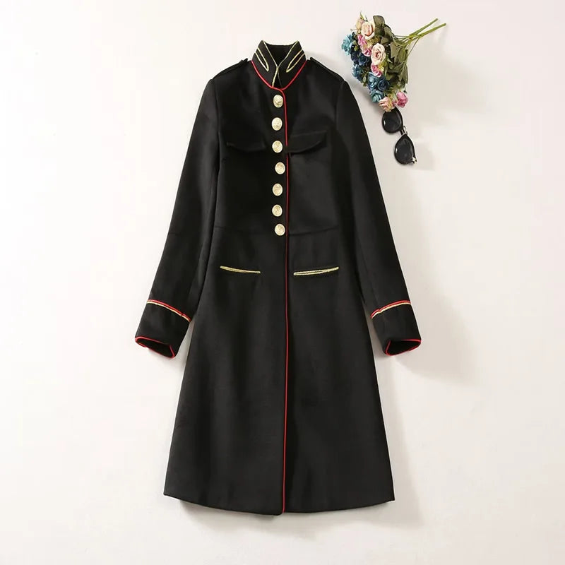 Winter New Women Woolen Coat Fashion Single Breasted Coat
