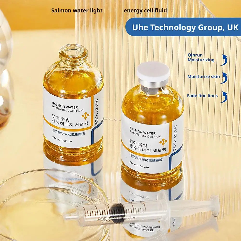 Skin Rejuvenation Essence Korean Salmon Wrinkle Serum Strengthen Skin Barrier Function 24 Hours Continuous Hydration Fiming Care