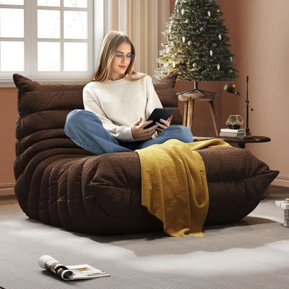 Bag Chair, Fireside Chair, Large Bean Bag Chair for Adults, Bean Bag Chairs for Teens with HighResilience Foam, NonSlip...