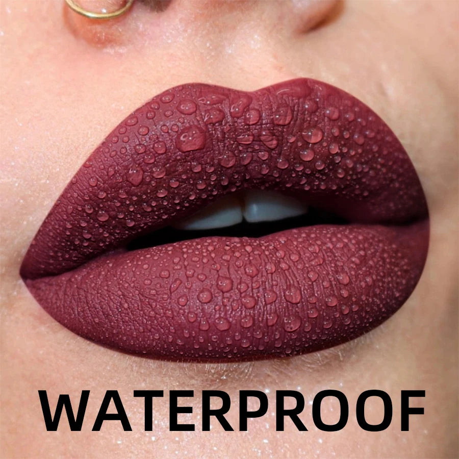19 Colors Matte Velvet Lip Gloss Waterproof Liquid Lipstick Nude Black Lips Tint Makeup Lip Glaze Cosmetics Red Lip...