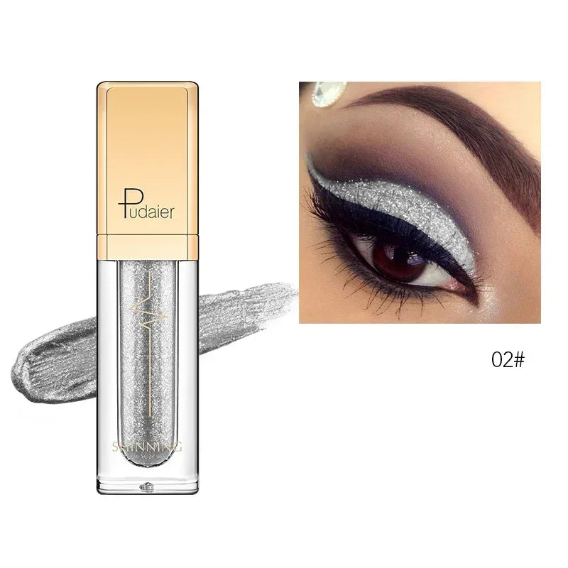 New Make Up Liquid Eyeshadow Waterproof Glitter Pigments Purple Gold Metalic Women Beauty Gel Eye Shadow Cream 18 Colors...