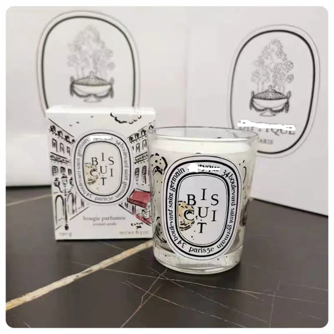 190g Aromatherapy Candle City Limited Edition Pure Natural Plant Essential Oil Scented Candle Cafe Chantilly Christmas...