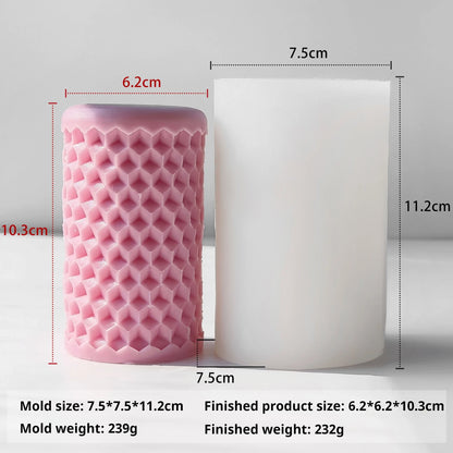 3D Silicone Candle Soap Mold Handmade DIY Plaster Sculpture Honeycomb Cylinder Homemade Scented Aromatherapy Gifts silicone mold