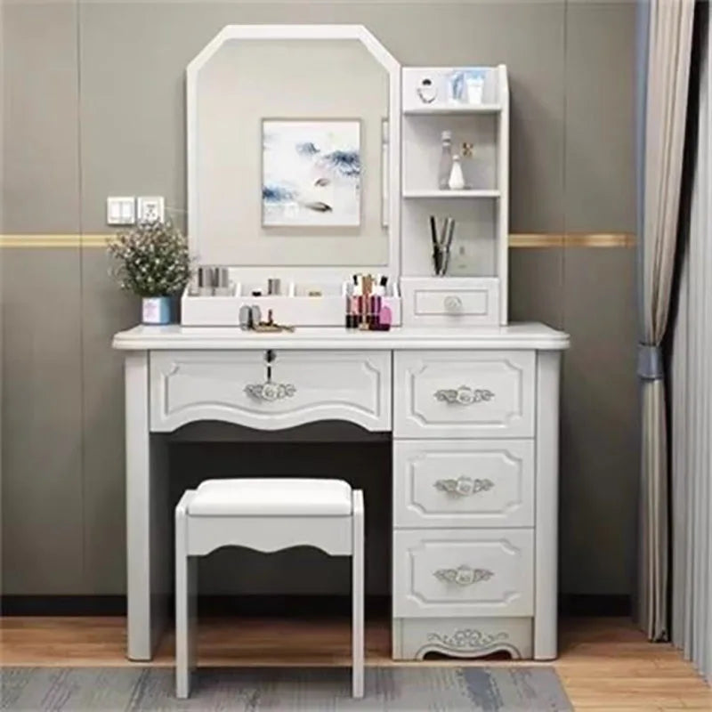 Modern Senior Vanity Table Beauty Classic Bedroom Makeup Vanity Table Storage Nordic tocador de maquillaje Home...