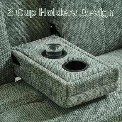 57.48' Convertible Sofa Bed with Cup Holder, Pull Out Sleeper Sofa Bed with USB Charging Ports | Kimlud Luxury Sofa
