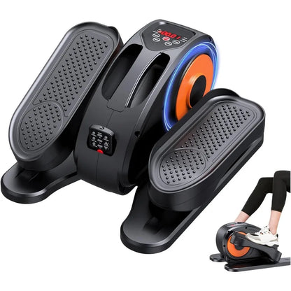 Under Desk Elliptical Electric Seated Pedal Exerciser Quiet and Compact Mini Ellipse Leg Exerciser with Display Monitor Remote