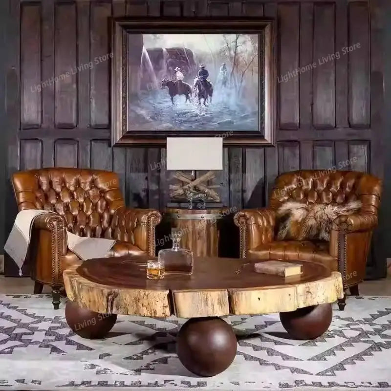 Genuine Leather Living Room Chairs Design Classic Relaxing Comfy Chairs Living Room Luxury Relaxing Poltrone Moderne...