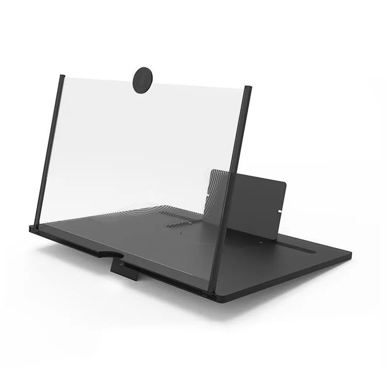 Pull-Out Phone Screen Amplifier 10 12 Inch 3D HD Video Magnifier with Anti-Blue Light Foldable Lazy Stand for All Smartphones