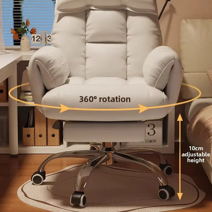 Ergonomic Computer Desk Chair Comfort Long Hours Office Recliner Dorm Gaming Backrest Chair with Lounge Sleeping Feature - Kimlud