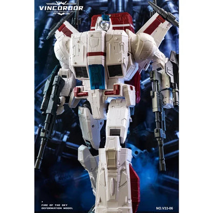 Enlarged Version KO MP57 Deformation Toy Model Car Robot Airplane - Vincoroor Jetfire Skyfire Siege Series V33-06