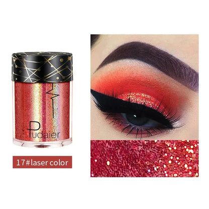 36 Colors Monochrome Eyeshadow Glitter Sequins High Gloss Face Body Glitter Pearlescent Easy-to-color Eye Shadow...